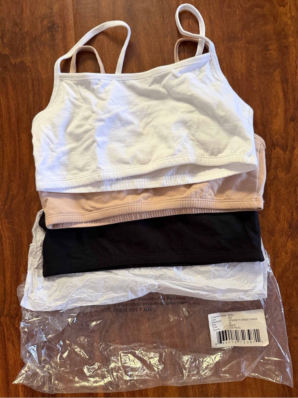 Spaghetti Strap Bralette Top Sports Bra - White, Nude, Black MEDIUM 36